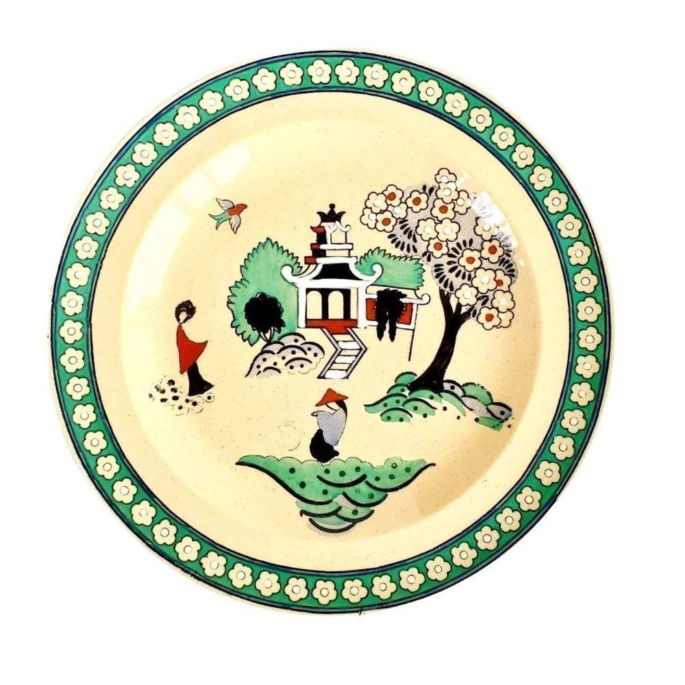 Antique Wedgwood Etruria Pagoda Plate Hand Painted READ